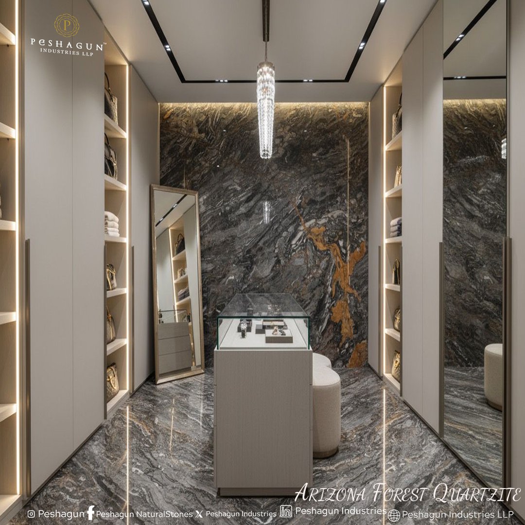 peshagun's tweet photo. Arizona Forest Quartzite brings refined elegance and timeless charm to this walk-in closet with its bold veining and earthy tones.
📞 Contact: 9509510369

#Peshagun #PeshagunIndustries #PeshagunIndustriesDiscover #ArizonaForestQuartzite #QuartziteDesign #WardrobeDesign #Quartzite https://t.co/m6oSjiW8w7