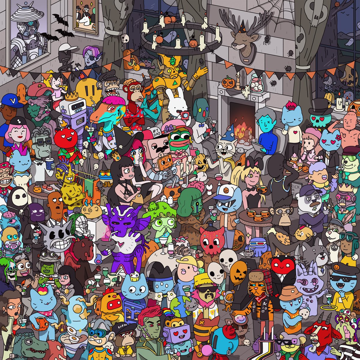 NFT Halloween Party 🎃 Only OGs know the year!
Do you spot your frens here? 👀🔍