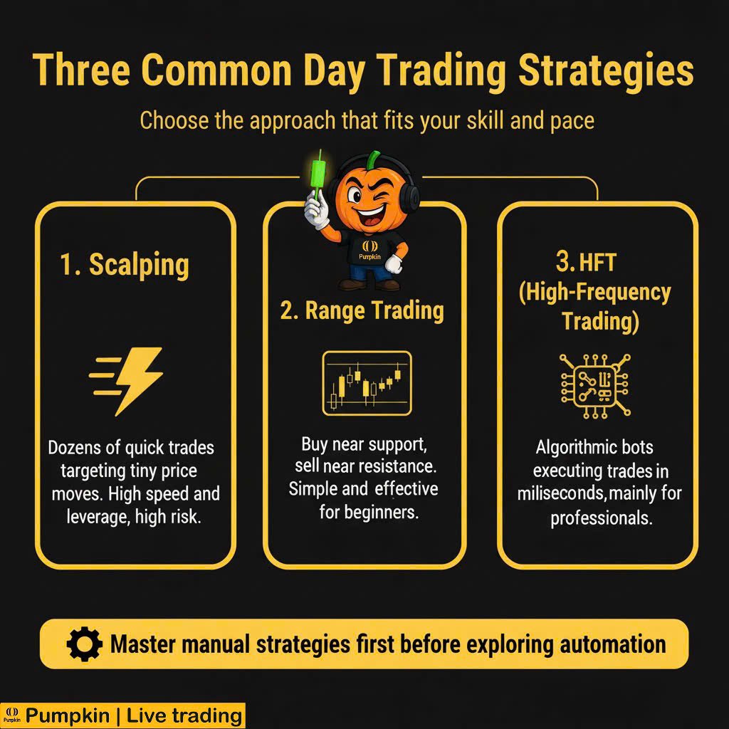 Pumpkin_global's tweet image. Hey traders 👋 
Are you a day trader?

Check out these 3 common day trading strategies to boost your edge such as Scalping, Range Trading, and HFT.

Learn them, master them, and trade smarter with Pumpkin 🎃

#Pumpkin #LiveTrading #TradingTips
