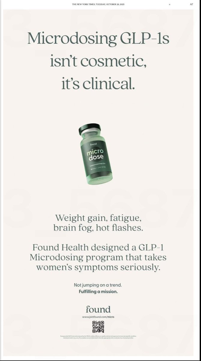 EricTopol's tweet image. "It's Clinical"
No it isn't. There are no published data for this.
Full page ad in @nytimes