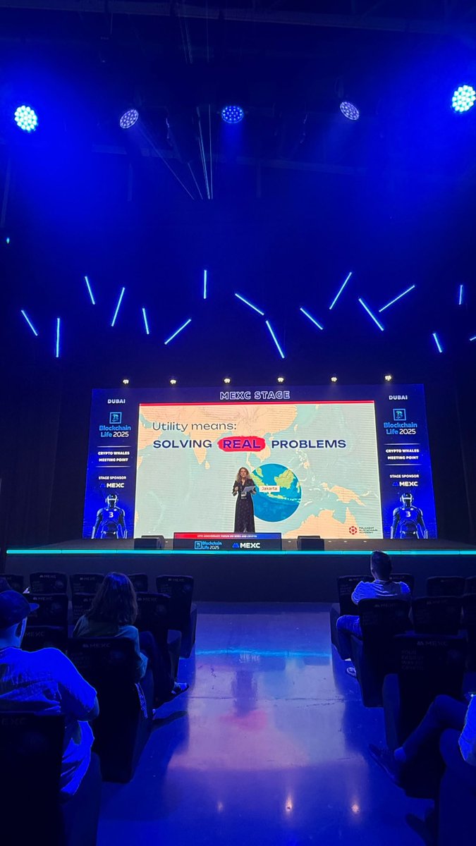 AcademyPolkadot's tweet image. 🎤 Currently on stage at @BlLife_Forum in Dubai!

@PaulineVorms, our Co-founder and CEO, is sharing how blockchain education can move “From Hype to Utility” by building talent for the Web3 economy.

#PolkadotBlockchainAcademy #BlockchainLife2025