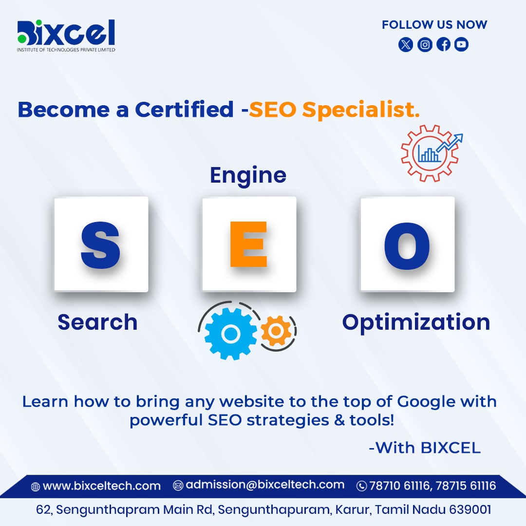 bixceltech's tweet image. From beginner to SEO expert – we’ve got you covered!
Learn, apply &amp;amp; grow with Bixcel Institute of Technologies Pvt. Ltd. #BixcelInstitute #BixcelSEO #SEOCourse #DigitalMarketing