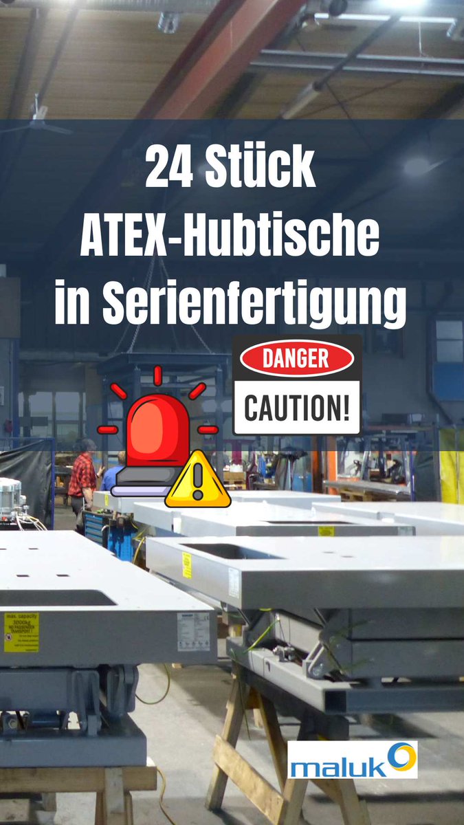 malukGmbH's tweet photo. 🚨 24 Hubtische für den ATEX-Bereich am Flugfeld! 👀 https://t.co/XdnZ8ct1hp
Ein deutscher Maschinenbauer hat 24 Hubtische...  👉 im Kommentar weiterlesen.

#Hubtisch #ATEX #Sonderbau #Flugfeld #Hydraulik  #HubtischExperten #Industrie #Engineering #Innovation #DACHRegion #maluk https://t.co/mJODK2Q9gl
