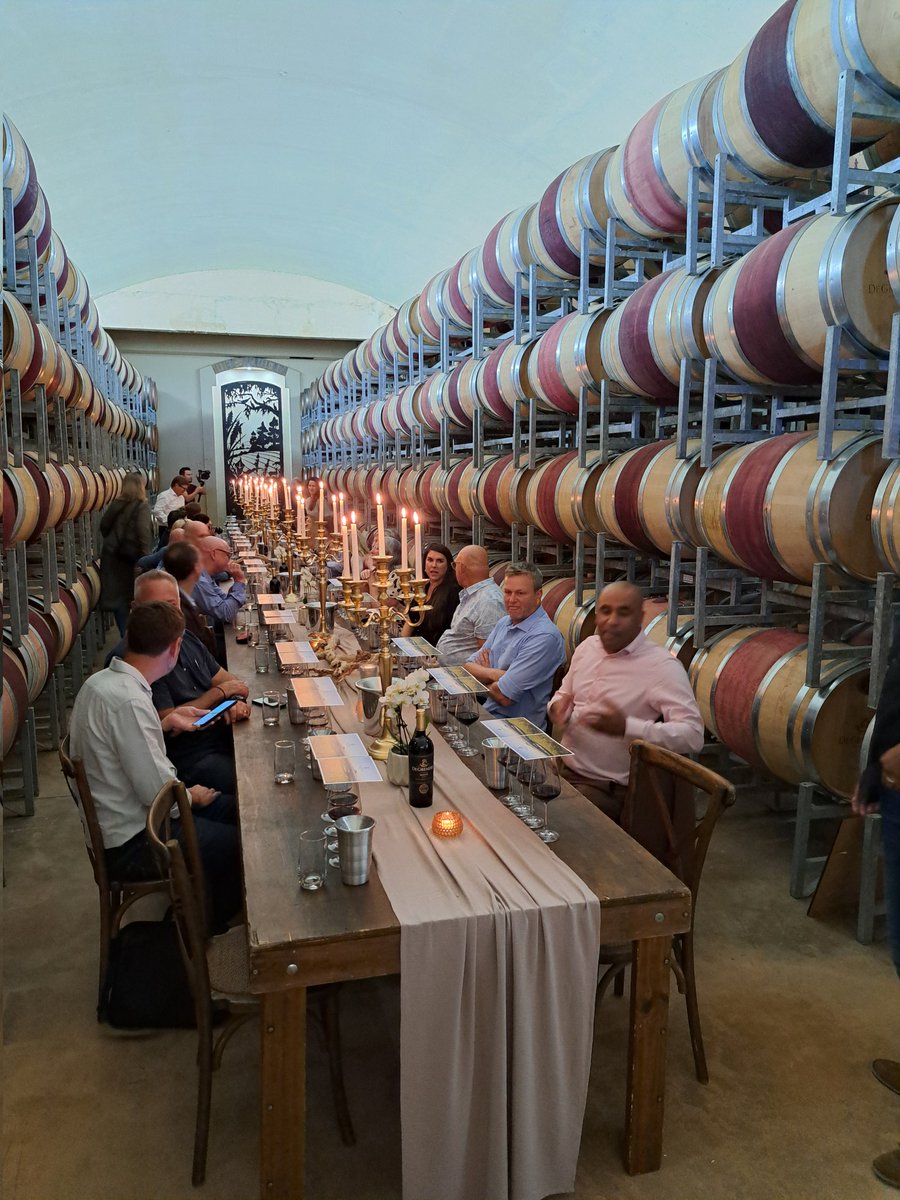 MarykeRoberts's tweet image. "Durbanville is not limited to #SauvignonBlanc. #Merlot is 1 of them. We are excited about our latest offering, #DeTijgerMerlot winemaker Morgan Steyn tells us in #DeGrendel maturation cellar with the launch of this single vineyard wine. 1 hectare with careful vineyard practises.