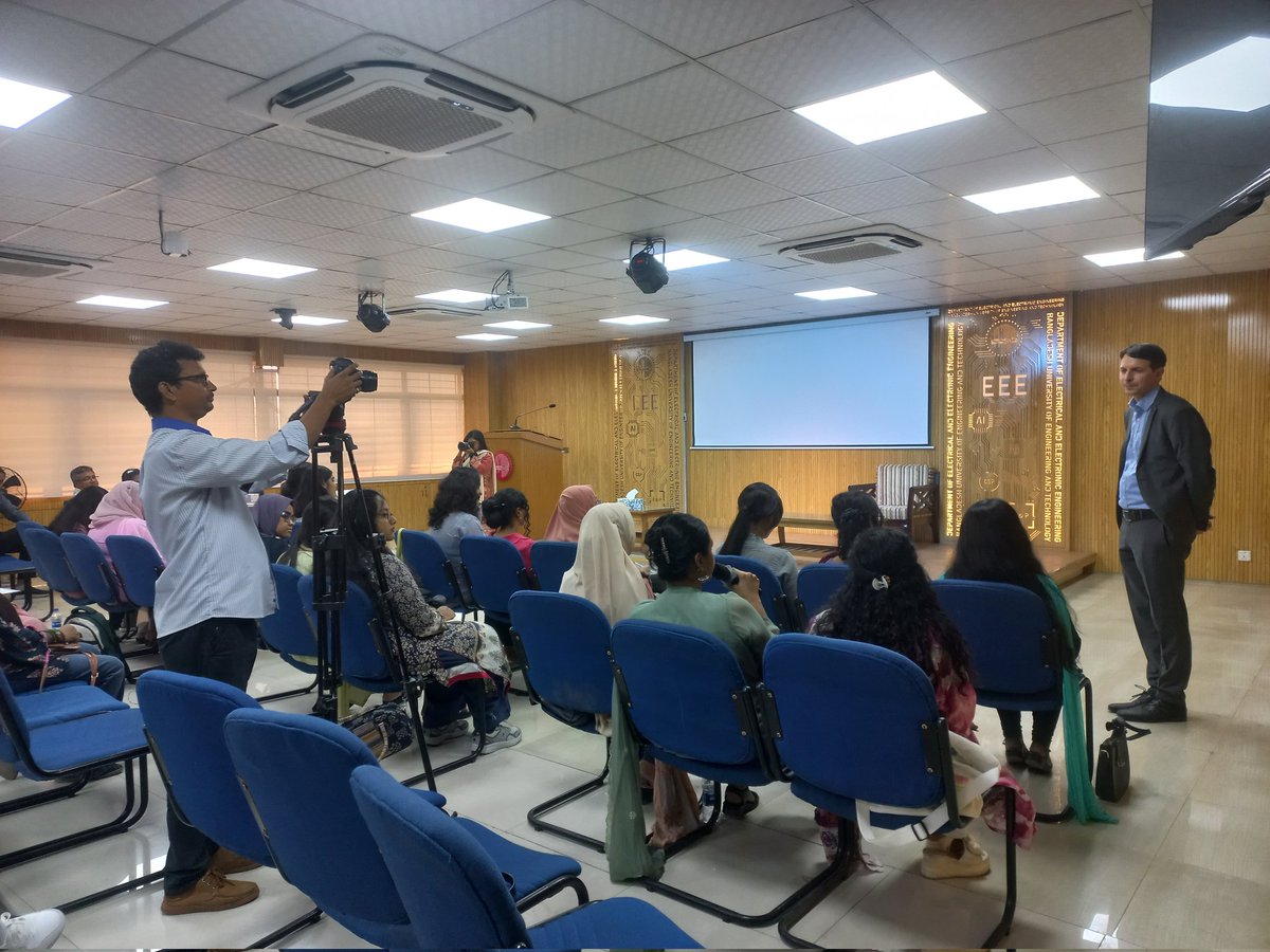 shoktikonna's tweet photo. #Shoktikonna delegates visited the BUET campus yesterday for an insightful field trip on Battery Energy Storage Systems, led by Dr. Md. Ziaur Rahman Khan, Professor at the Department of EEE, BUET and joined an engaging session by Dr Eckehard Troster, CEO, Energynautics GmbH⚡️ https://t.co/csPEXxH6gJ
