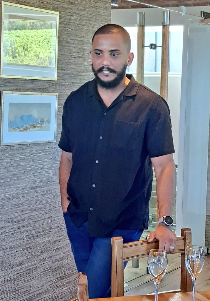 MarykeRoberts's tweet image. "Durbanville is not limited to #SauvignonBlanc. #Merlot is 1 of them. We are excited about our latest offering, #DeTijgerMerlot winemaker Morgan Steyn tells us in #DeGrendel maturation cellar with the launch of this single vineyard wine. 1 hectare with careful vineyard practises.