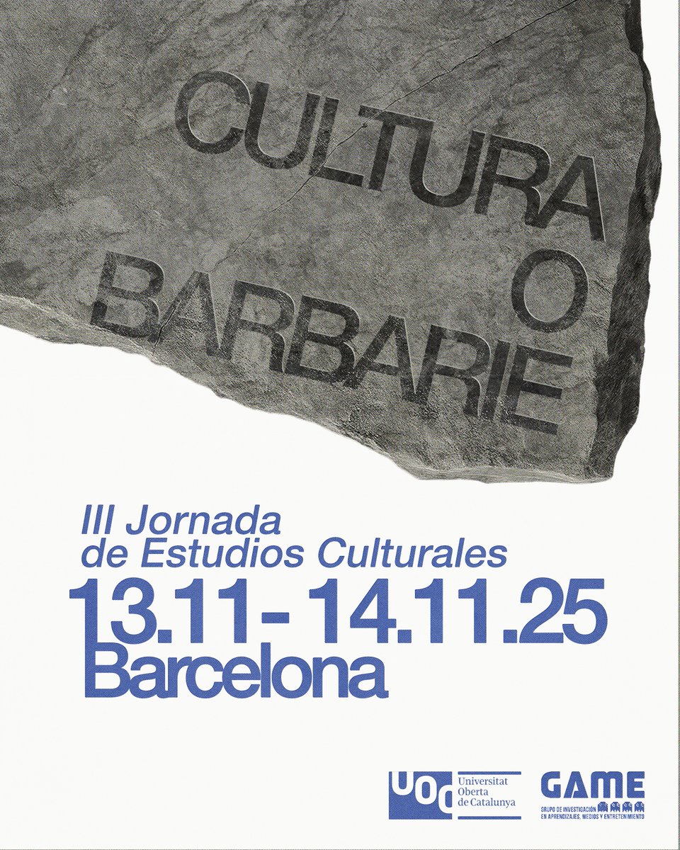 GameRecerca's tweet image. Conferencia: &quot;Culturas indómitas en disputa&quot;   
Por: Nizaiá Cassián Yde, doctora en psicología social por la @UOCuniversidad 

📅 13/11 | Jornada #CULTURAOBARBARIE 

Inscripción gratuita → gameresearch.uoc.edu/seminario-de-e… 

Organiza @GameRecerca