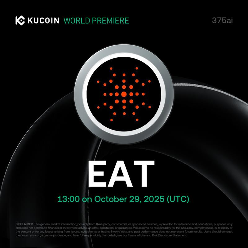 kucoincom's tweet image. 📢 World Premiere Listing: @375ai_ $EAT is coming soon to #KuCoin!

375ai is building the world’s first decentralized edge data intelligence network, enabling real-time data processing powered by AI and blockchain. It prioritizes privacy, security, and efficiency, unlocking the…