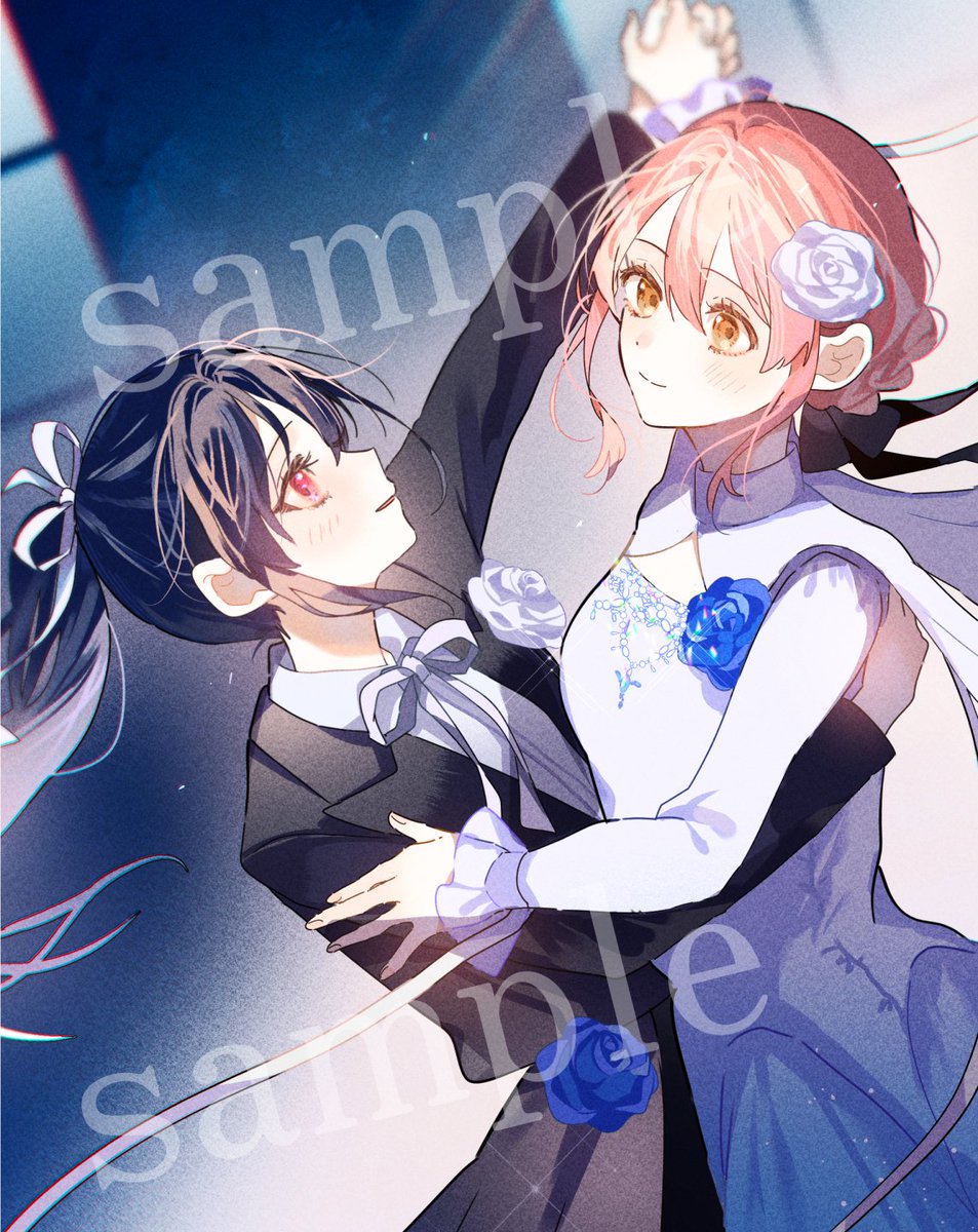 踊り場にスカートが鳴る