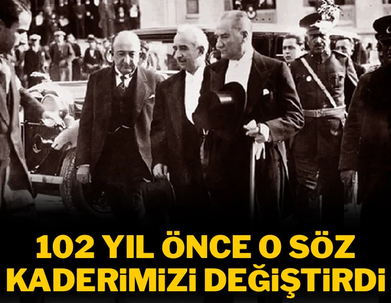 102 yıl önce o söz bir ulusun kaderini değiştirdi
Cumhuriyet Bayramımız kutlu olsun

sozcu.com.tr/102-yil-once-o…