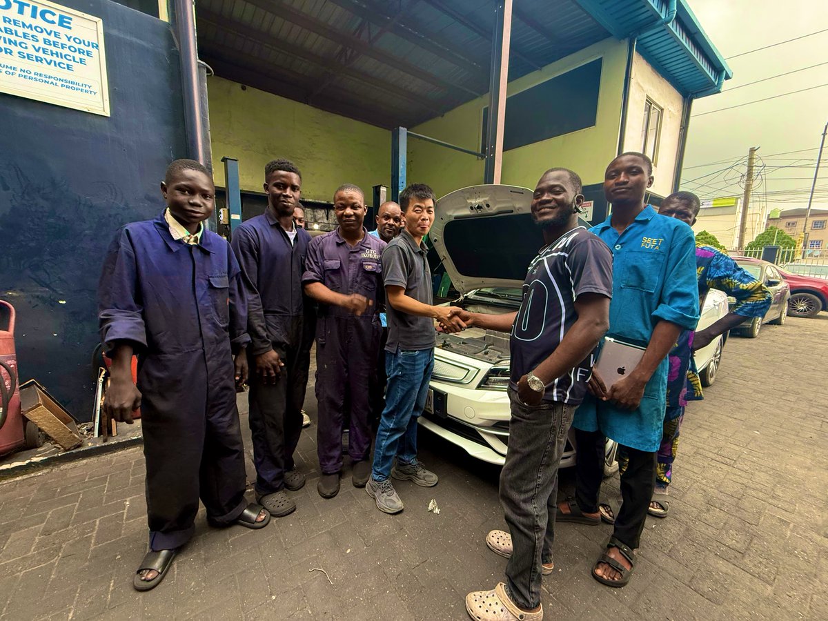 CawinMobility's tweet photo. Empowering the future of mobility ⚡
Today, the Cawin Centre hosted a hands-on training session with our Partner automobile workshop Fortuna Gold Limited (FGL), focused on Electric Vehicle repairs and maintenance. https://t.co/nC8K8iiRGf