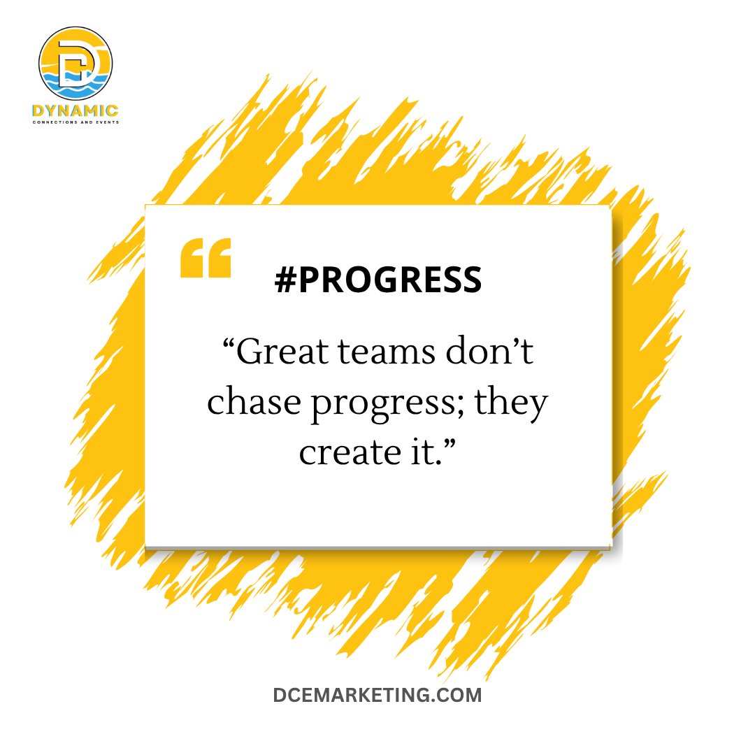Dynamicconevent's tweet image. 💡 “Great teams don’t chase progress; they create it.”
At Dynamic Connections and Events, collaboration, creativity, and commitment drive the results that make a real impact. Together, we turn vision into action.

#teamwork #greatteams #dynamicconnectionsandevents #Collaboration