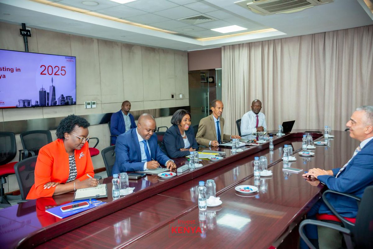 Today, we had the honor of hosting the newly appointed Ambassador of Israel to Kenya, H.E. Amb. Gideon Behar. Our discussions were productive, focusing intently on strengthening and advancing the long-standing collaboration between Invest Kenya and the Embassy of Israel. 

To