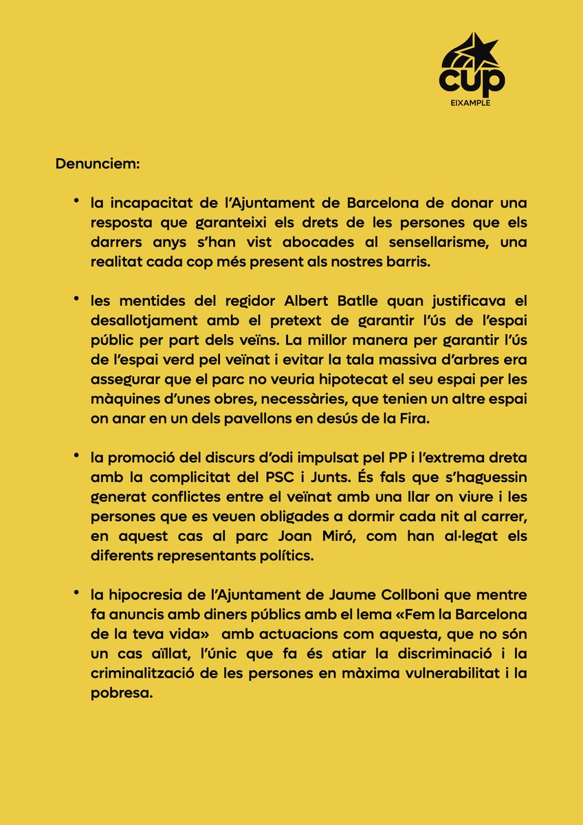 CUP Eixample tweet media