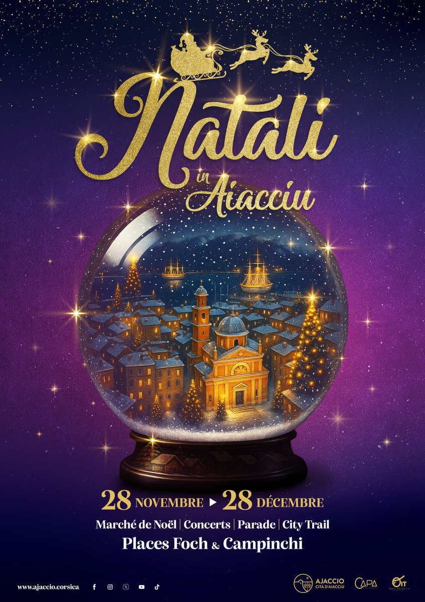 #Ajaccio 
🎄 Dans un mois, la magie de Noël fera son grand retour dans les rues ajacciennes avec Natali in Aiacciu 🤩 Programme et infos complètes à venir !
