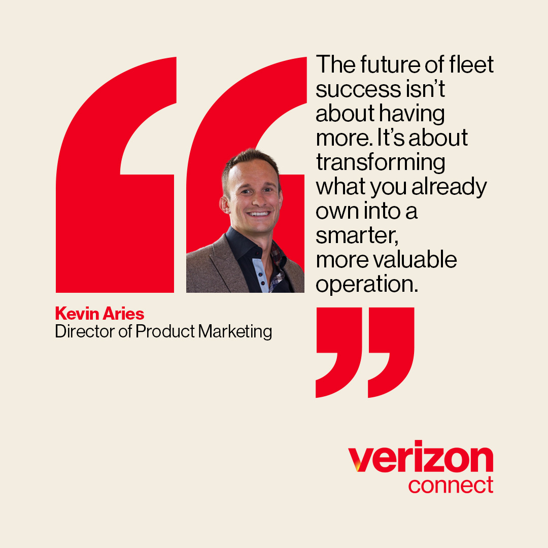 VerizonConnect's tweet image. Our director of product marketing Kevin Aries knows that using your existing assets to build more efficient operations is the smart move right now. See how asset tracking boosts efficiency, security and utilization: ow.ly/8oip50Xj6m7

#FleetTechnology #FleetEfficiency
