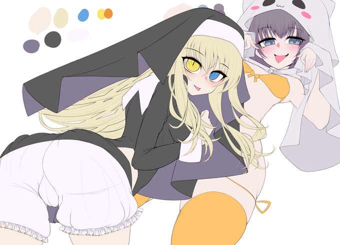 あらかた清書…背景描く気力ねぇでガンス…そもそもメアリ&amp;リリィっぽさを出せてねぇ気ガンス… 