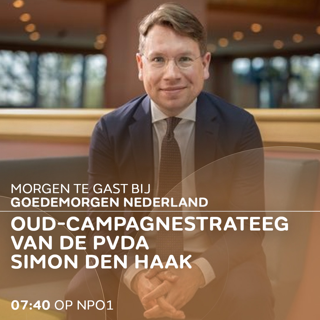 Voormalig campagnestrateeg <a href="/SimondenHaak/">Simon den Haak</a> (PvdA) schuift aan op de dag van de verkiezingen.

📺 Kijk vanaf 7.40 uur naar Goedemorgen Nederland op NPO 1. #WNL