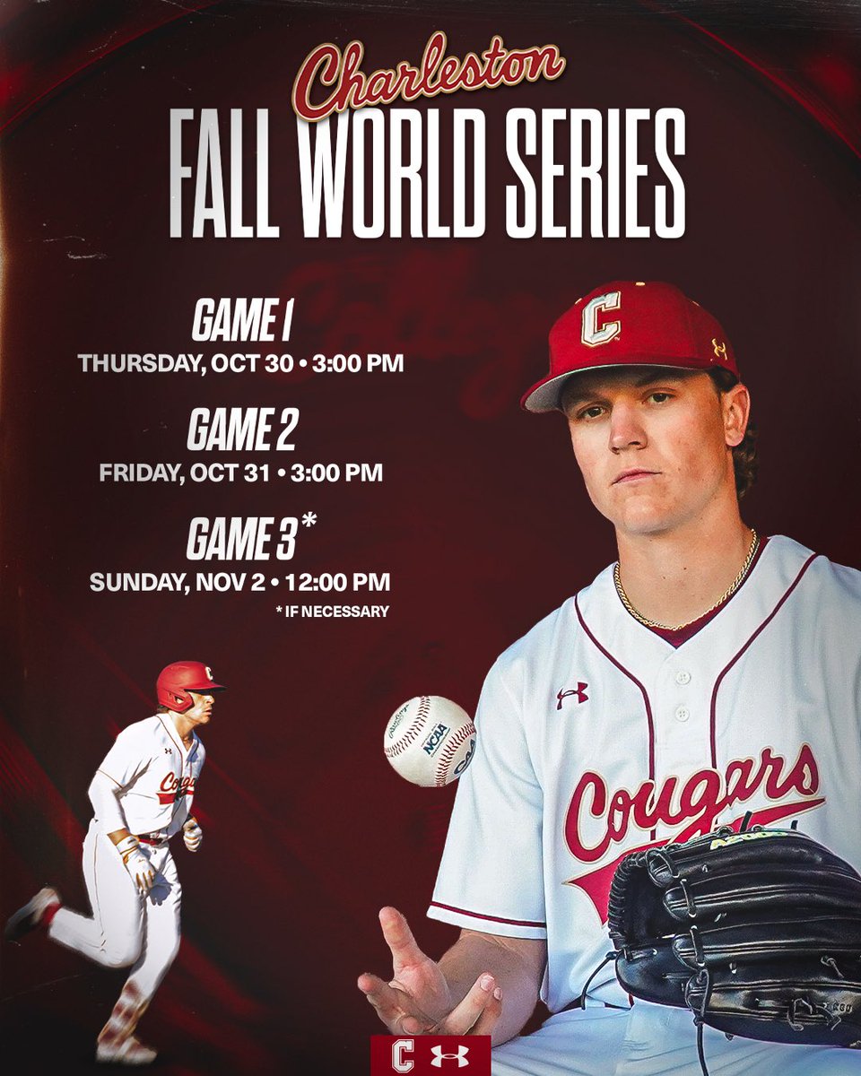 CofCBaseball's tweet image. 𝗙𝗔𝗟𝗟 𝗪𝗢𝗥𝗟𝗗 𝗦𝗘𝗥𝗜𝗘𝗦 🍂

#TheCollege 🌴⚾️
