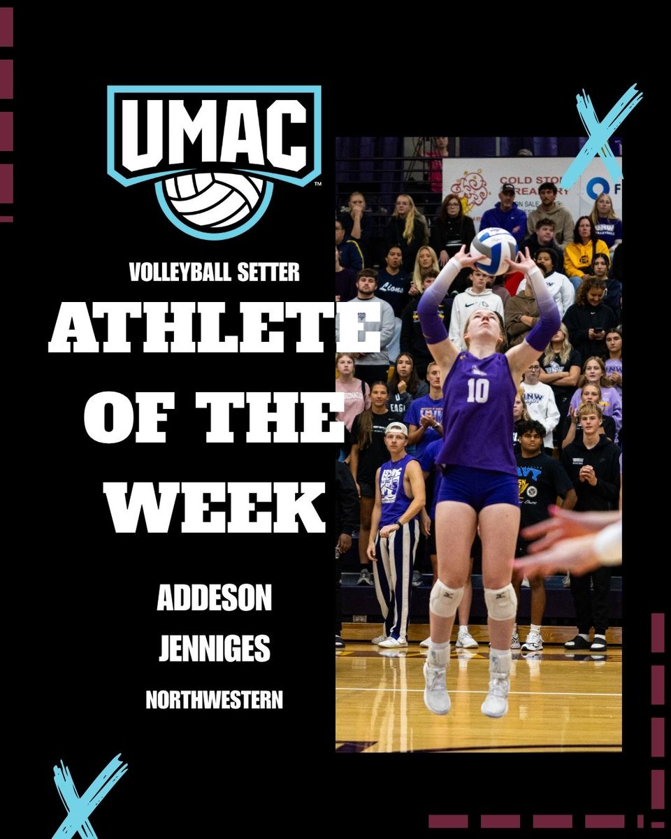 <a href="/CrownPolars/">Crown College Polars</a> <a href="/GUPanthers/">Greenville University Athletics</a> <a href="/EMAPFootball/">Greenville University Football</a> <a href="/unweagles/">UNW Eagles</a> <a href="/unwfb/">UNW Football</a> <a href="/mlcknights/">MLC Athletics</a> <a href="/MLCFootball/">MLC Knights Football</a> <a href="/uwsathletics/">UW-Superior Athletics</a> <a href="/uwsmsoc/">UW-Superior Men's Soccer</a> <a href="/BLCvikings/">Bethany Vikings</a> <a href="/BLCMSoccer/">BLC Men's Soccer</a> <a href="/BLCWSoccer/">BLC Women's Soccer</a> <a href="/uws_vb/">UW-Superior Volleyball</a> 🏐 Volleyball Setter of the Week: Addeson Jenniges,  Northwestern