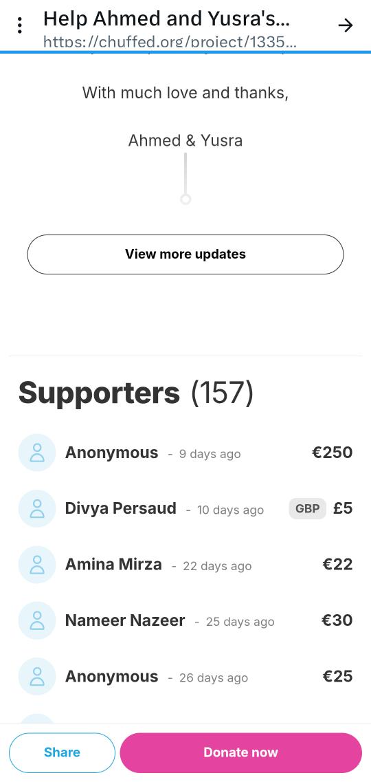 Guys what happened to you? Are you frozen? Do my children not deserve to live? Does my injured husband not deserve treatment? Please, for 9 days, not a single dollar will come. Where is the humanity and mercy for me, my husband and my children? 😭😭😭😭😭
chuffed.org/project/133595…