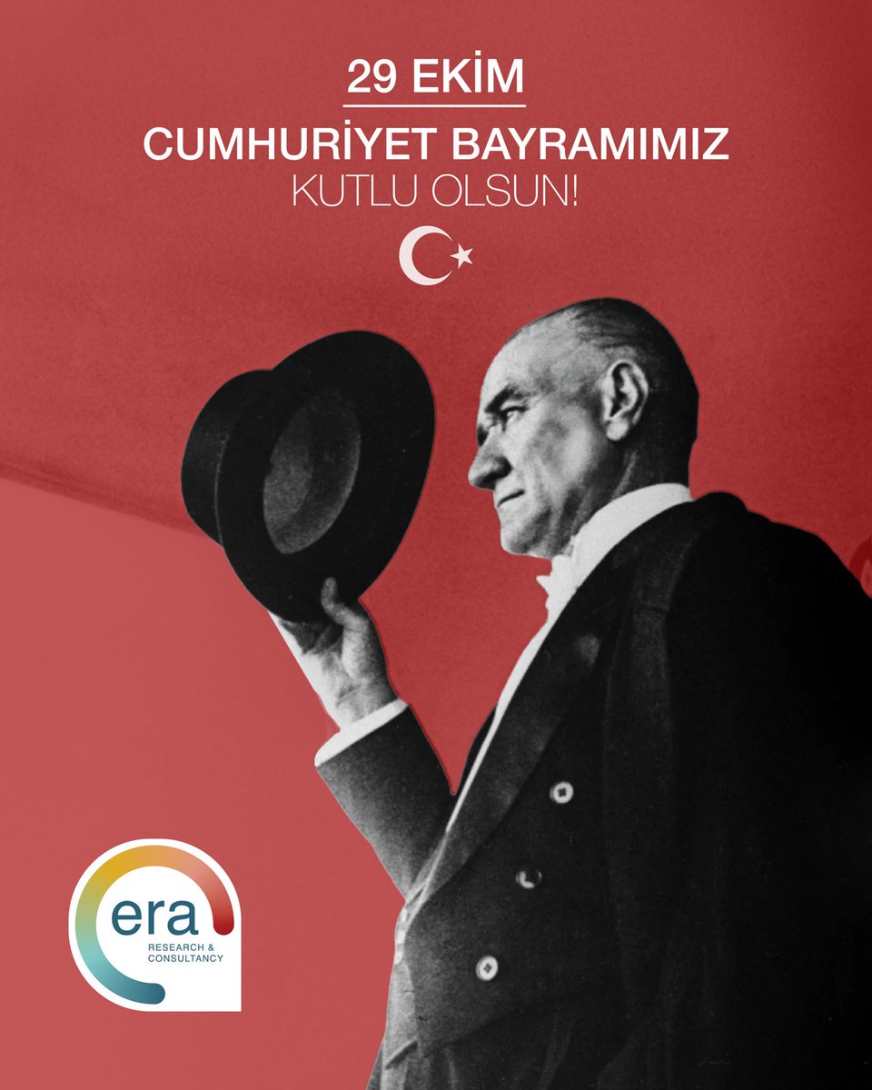 Cumhuriyet, 102 yıldır bize yol gösteren, geleceğimizi aydınlatan en güçlü ışık!✨

Değerini unutmamak ve anlamını her gün yeniden yaşatmak ise bizim sorumluluğumuz.

Cumhuriyet Bayramımız kutlu olsun!🇹🇷

#eraresearch #eraarastirma #CumhuriyetBayramı
