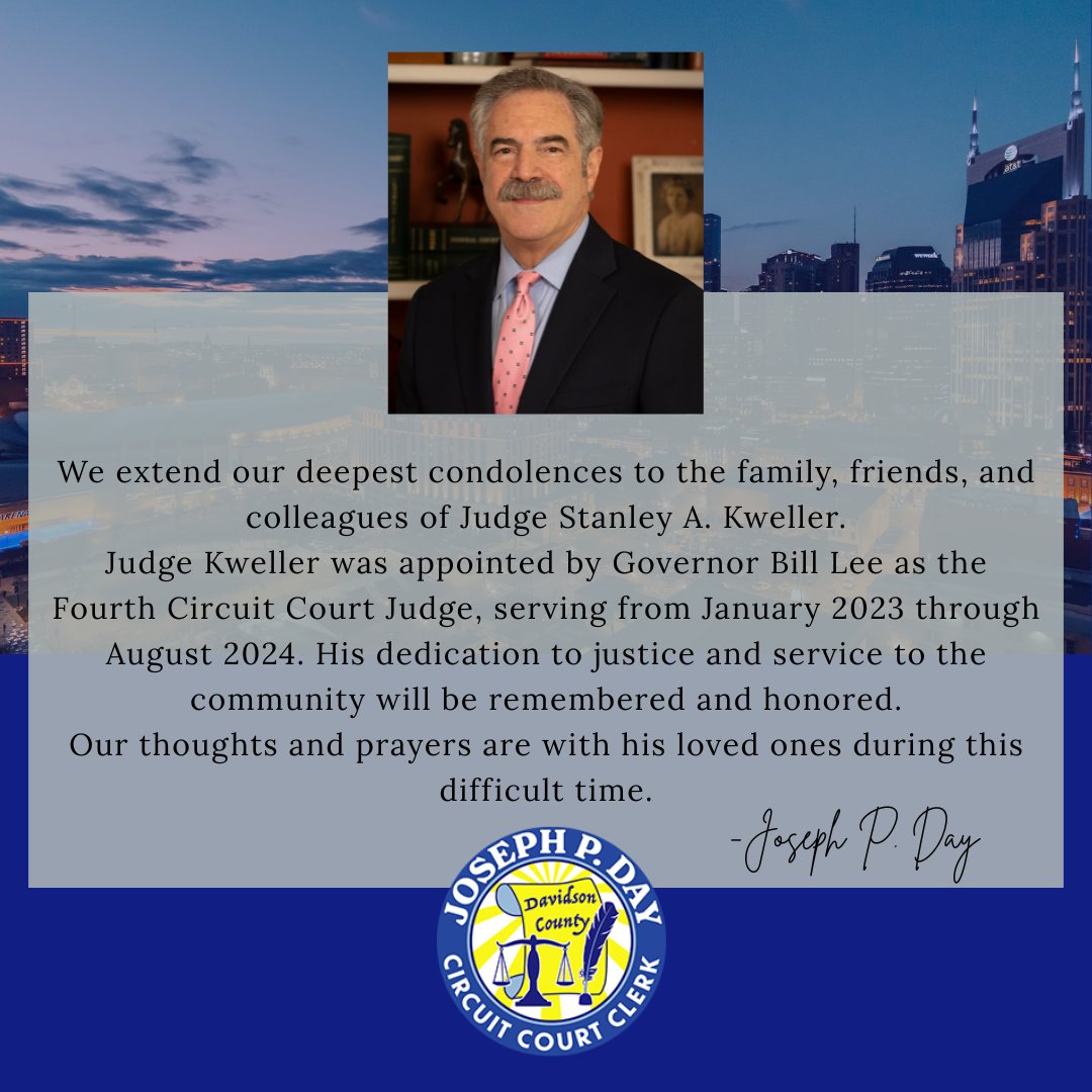 MetroCircuit's tweet image. A special message from Circuit Court Clerk Joseph P. Day. 💙💛