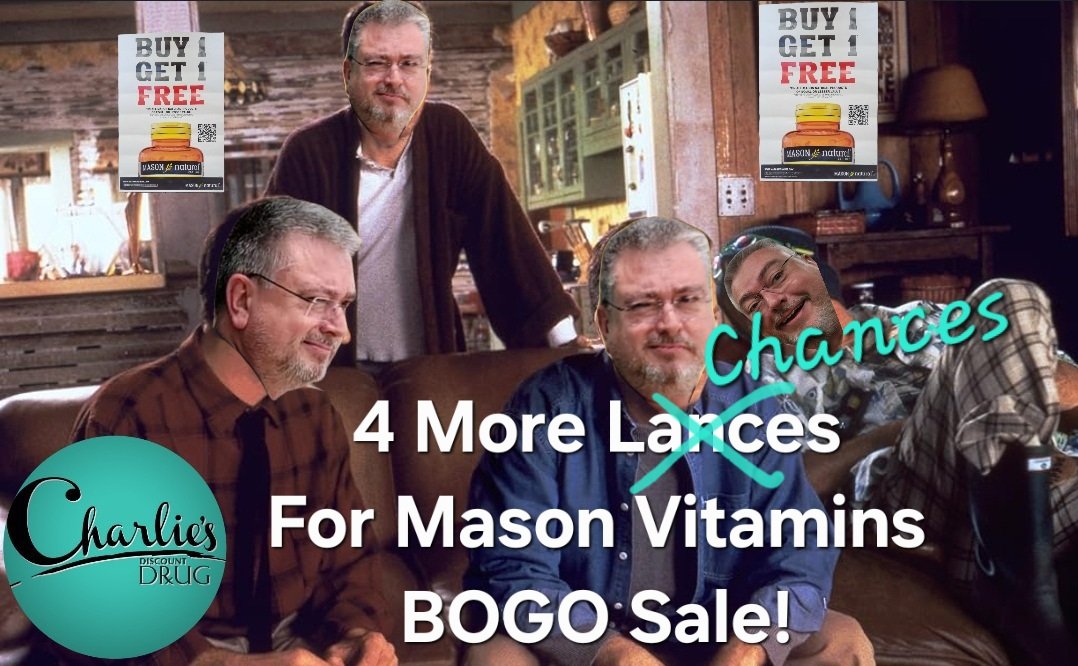 SALE ENDS FRIDAY!
#ShopSmall #shoplocal #shopatcharliesdrug #BOGOSale #MasonVitamins <a href="/CharliesDrug/">Charlies Drug</a>