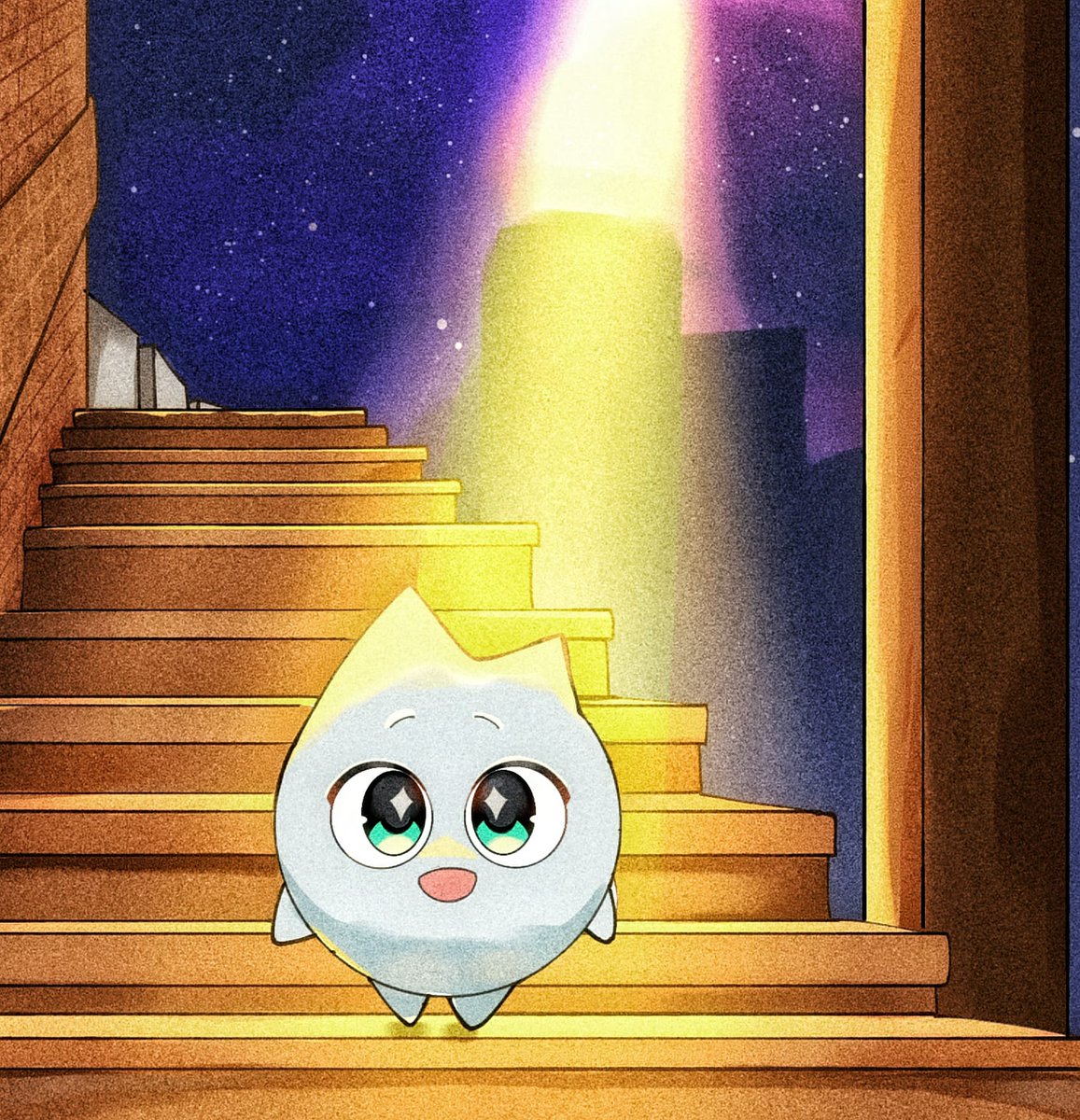 0xGetsu_'s tweet image. Every great journey begins with a single step. This curious Sprite is ready to climb the stairs to a permanent future, guided by the light of @irys_xyz.

#IRYS #permanentdata
