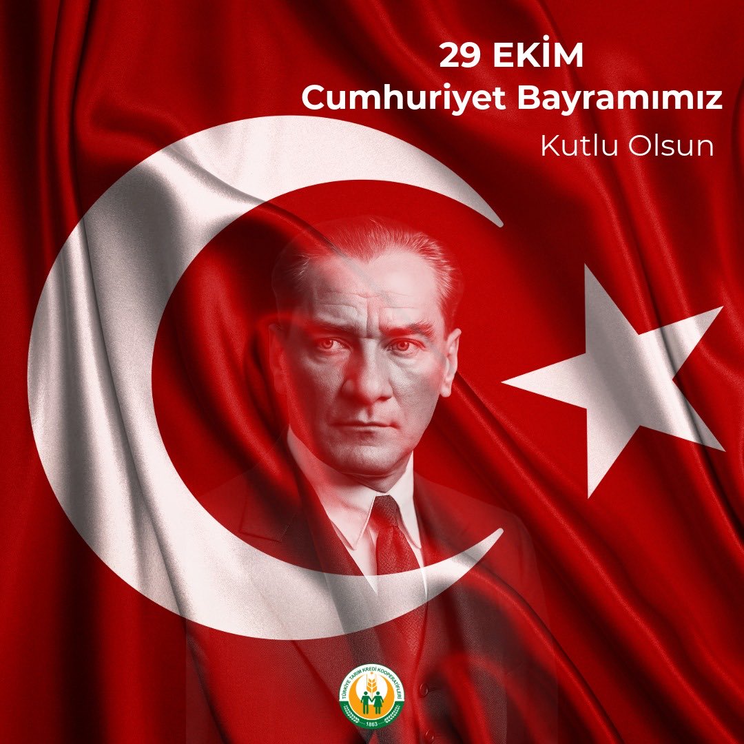 tarimkredi's tweet photo. Cumhuriyetimizin 102. yılı kutlu olsun!
Gazi Mustafa Kemal Atatürk’ün önderliğinde kurulan Cumhuriyetimizin 102. yılında, milletimizin bağımsızlık ve özgürlük mücadelesini gururla anıyor; bizlere bu vatanı emanet eden tüm kahramanlarımızı şükran ve saygıyla yad ediyoruz. https://t.co/4252KUVNjB
