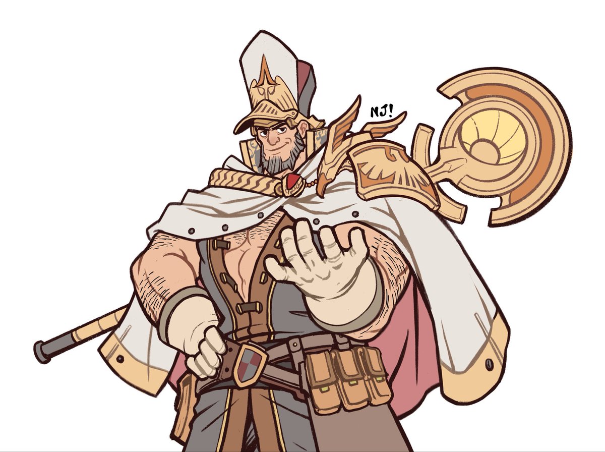 A fighter turned to battle cleric. He gives the most painful healing punch~
