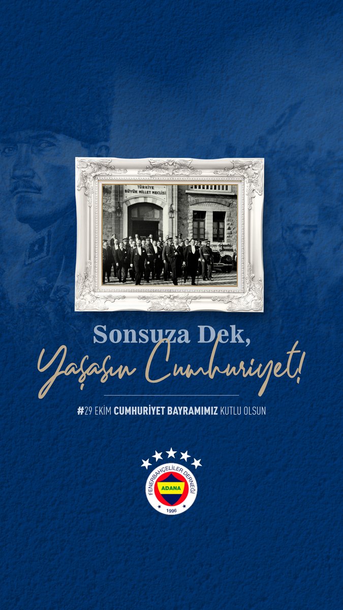 Sonsuza Dek Yaşasın #Cumhuriyet🇹🇷 29 Ekim Cumhuriyet Bayramımız Kutlu Olsun🇹🇷
.
#AdanaFenerbahçelilerDerneği