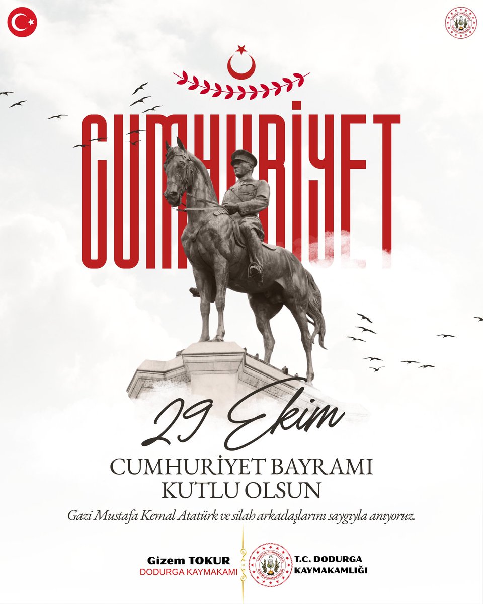 29 Ekim Cumhuriyet Bayramı'mız Kutlu olsun. 🇹🇷

#29ekimcumhuriyetbayramı🇹🇷 #yaşasıncumhuriyet #dodurga