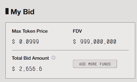 MegaETH 壓了低標 2656.6U 不期不待 不受傷害