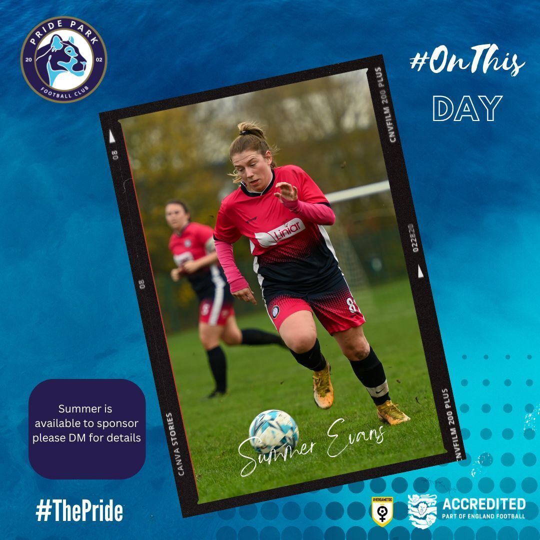 #OnThisDay 28/10/2018 Summer Evans became the first (and one of only two) players to score 7 goals in a game for #ThePride 🙌🌟🩵