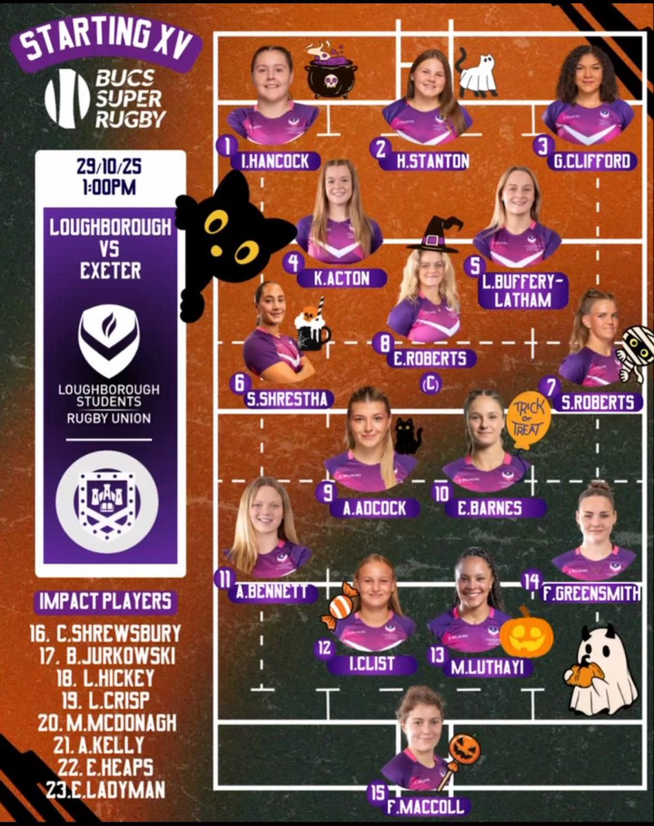 BUCS 1 travel down to Exeter for one of the longest away days of the season. After a tough result at home against Hartpury, they aim to make a statement down in the South West. 

The game will be livestreamed so make sure to catch it on the BUCS Youtube channel at 1pm. 

💜⚡️