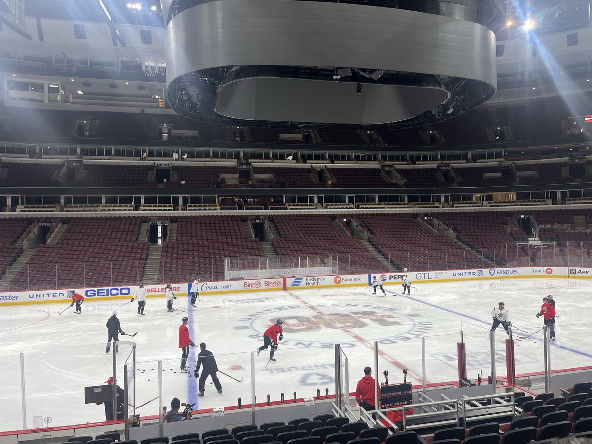 A well attended optional morning skate for the Blackhawks this morning