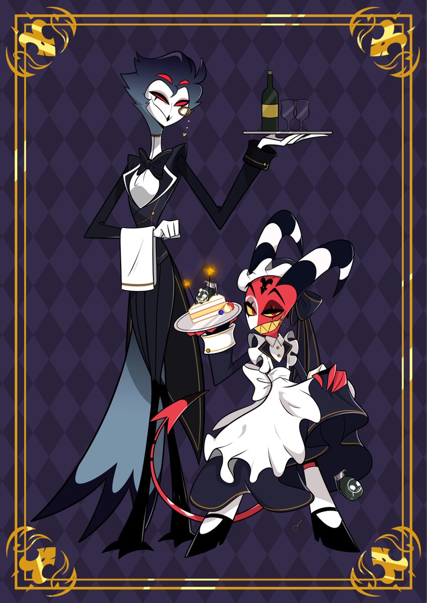 OMG It's a maid outfit💣
#HelluvaBoss #Stolitz