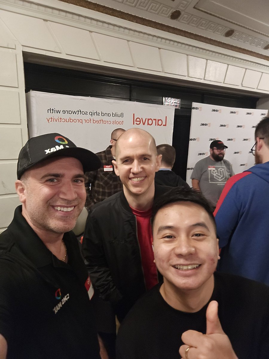 sampizzo's tweet image. With a few legends right next to my home town! @calebporzio @ShaneDRosenthal @filamentphp @LaravelLivewire