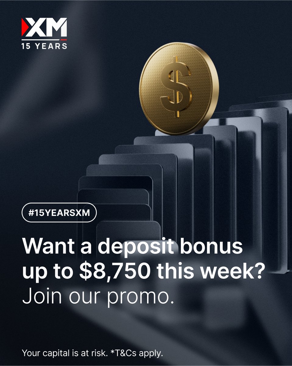 XM_COM's tweet image. Take control over your deposit bonus in our promo: the more you trade, the bigger it gets. Aim for the max of $8,750 this week 💪 

There are still 2 weekly bonuses left to claim! Are you in? 👉 spkl.io/6016Anqkn

#XM #15YearsXM #BonusPromo 

The total amount of bonus