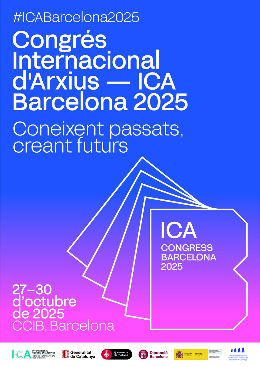 acsegarra1's tweet image. Congrés Internacional d&apos;Arxius Barcelona 2025 
#ICABarcelona2025 
&quot;Catalunya país d&apos;arxius, documents que fan Europa&quot;
#PaisArxius 
👇 patrimoni.gencat.cat/ca/catalunyapa…
@ICABcn2025 @patrimonigencat #XAC