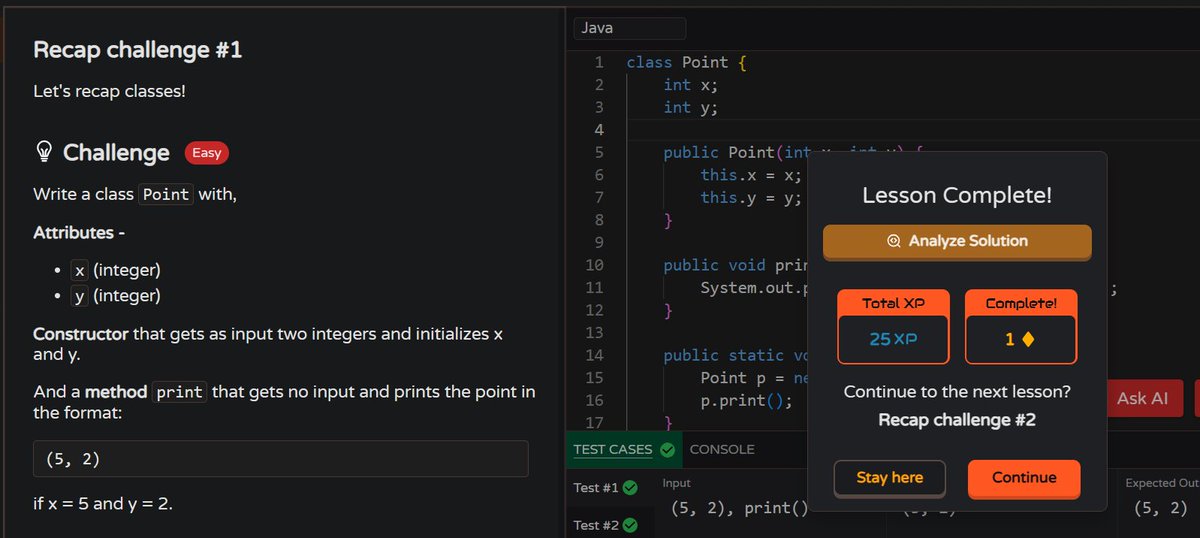 MoniTechCodes's tweet image. #30NitesOfCode Day 85
☕ Java — practiced string reversal using StringBuilder
📘 Recap Challenge — revised methods, classes & objects
#100DaysOfCode #Java #OOP #FrontendDev #CodingJourney #BuildInPublic #WebDevelopment #Consistency
codedex.io/community/30-n…