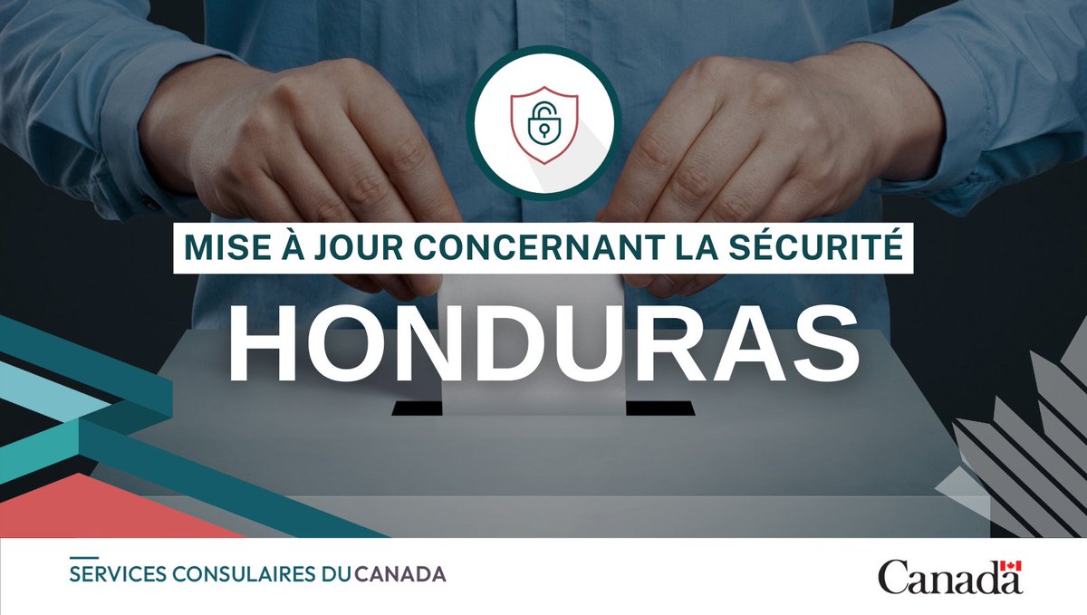 #Honduras : Les élections générales sont prévues pour le 30 novembre. Des manifestations pourraient avoir lieu avant, pendant et après les élections. Évitez les manifestations et les grands rassemblements et suivez les directives des autorités locales. voyage.gc.ca/destinations/h…