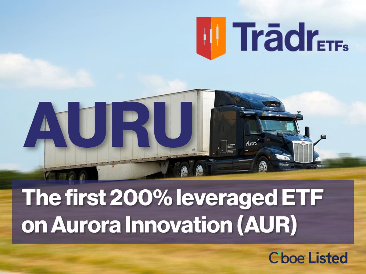 Trading $AUR around earnings? Explore $AURU, the Tradr 2X Long AUR Daily ETF. The first and only ETF that seeks 200% the daily performance of <a href="/aurora_inno/">Aurora</a>. Investing in leveraged ETFs involves significant risk. tradretfs.com/auru
