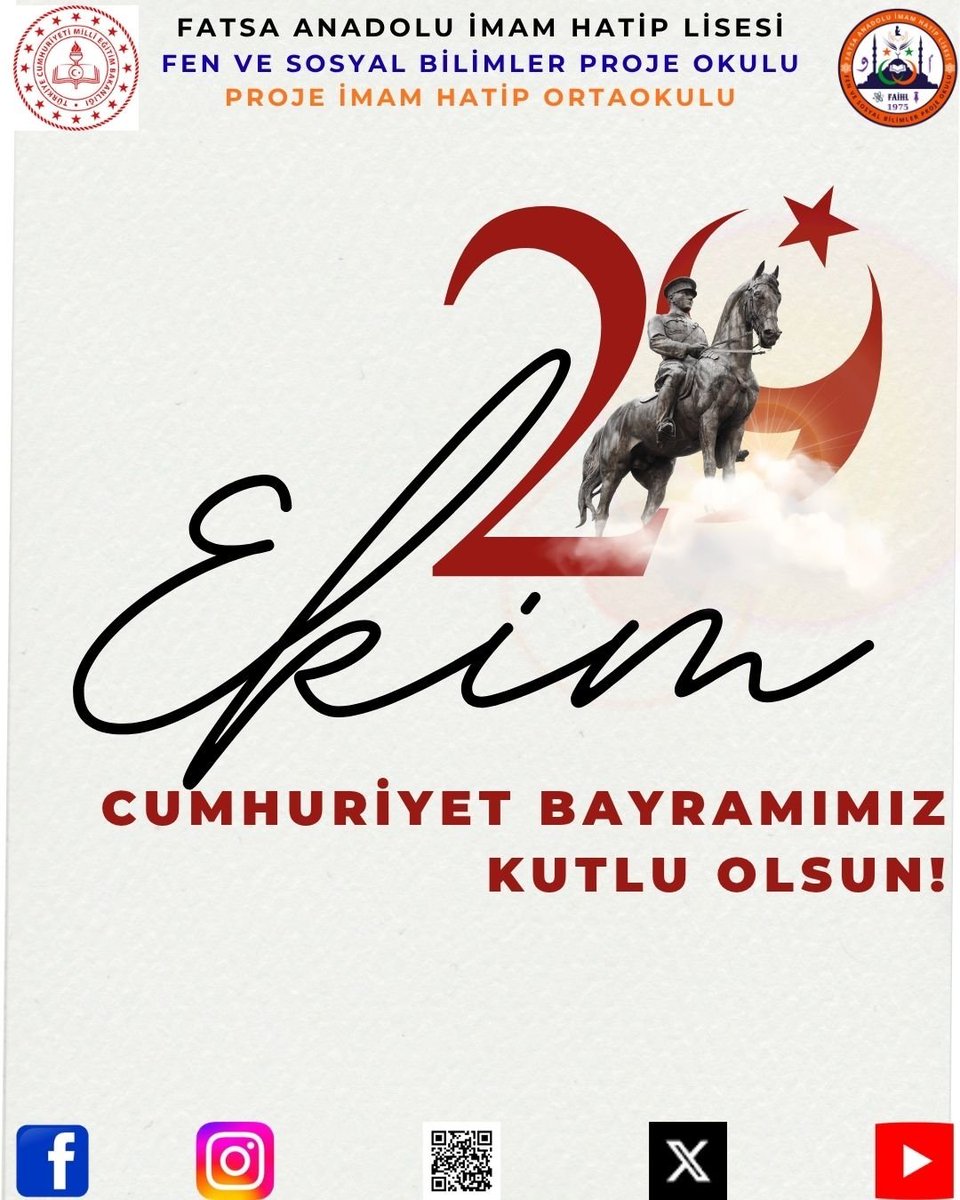 FatsaImam's tweet photo. Cumhuriyet Bayramımız kutlu olsun. https://t.co/vLvYMZ3T0e