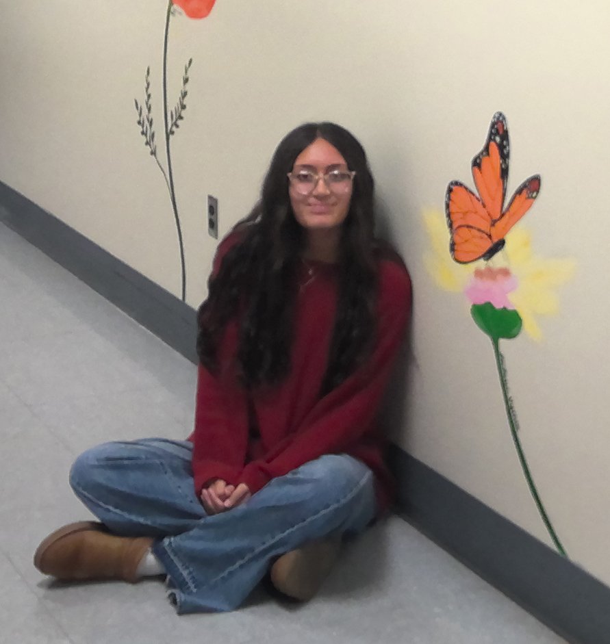 ClintonHS's tweet image. Congratulations to Leilani Visinia for her contribution (Butterfly on Flower) to the Artist Wall this year!