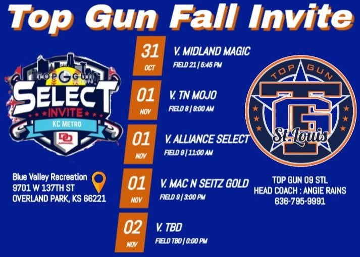 Can’t wait to get back on the field after a long High school season not being able to play.  Check out our Schedule for this weekend in the Top Gun Select Invite.

<a href="/topgun09stl/">Top Gun 09 STL</a>