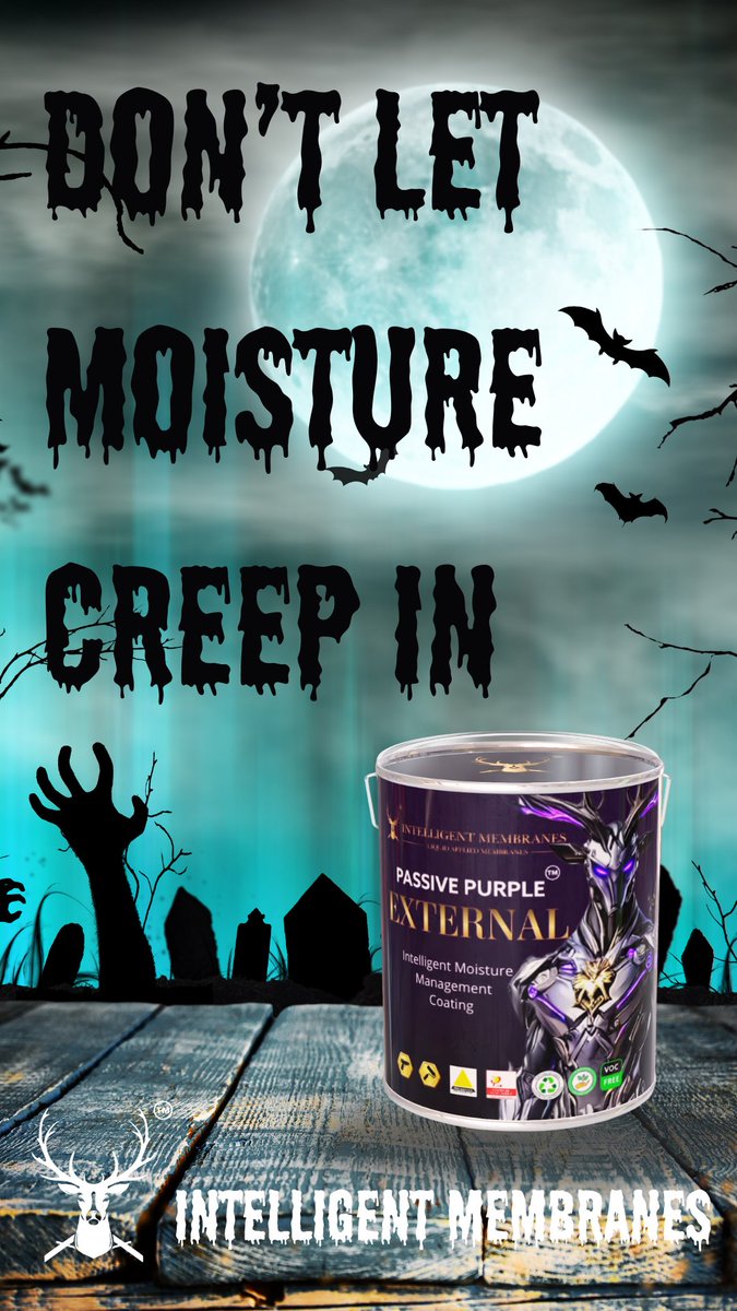 IntelligentMemb's tweet image. 👻 Don’t let your build become a horror story.
Seal out leaks, chills &amp;amp; creeps with Intelligent Membranes.
#PassivePurple #Sustainability #Halloween2025