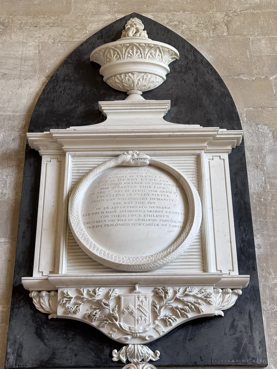 whitegoldsword's tweet image. An Alchemical #Ouroboros, the self-eating snake of eternity. As seen in an 19th century memorial at Winchester Cathedral. 
And my silver Ouroboros!
