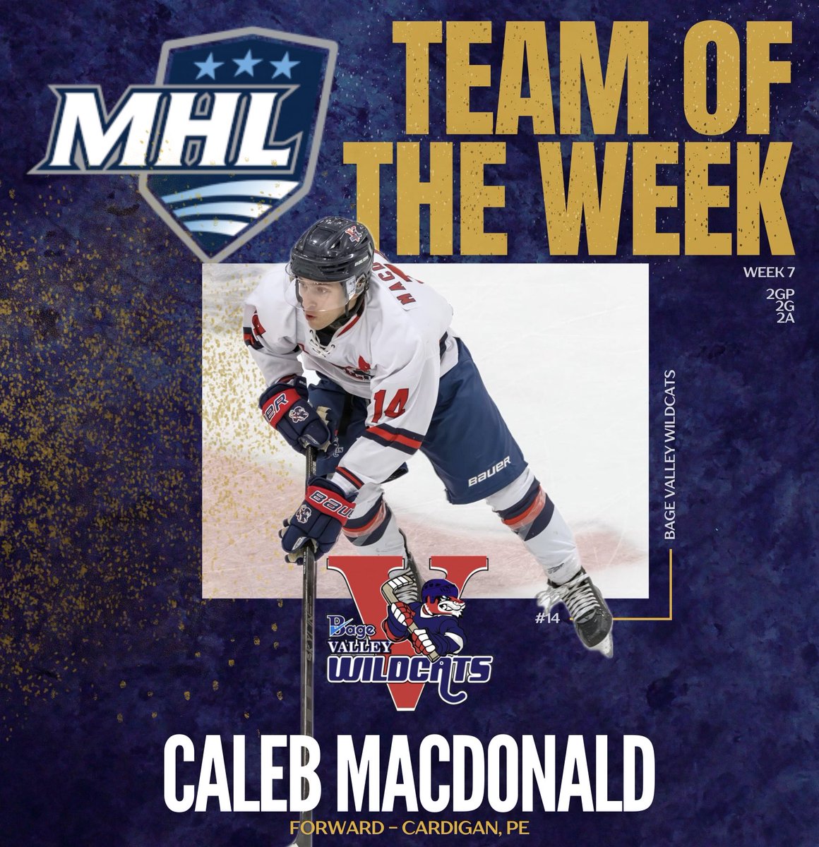 Congratulations to Sean Hogan, Aidan Bent, and Caleb MacDonald, who have been named to the MHL Week 7 Team of the Week!